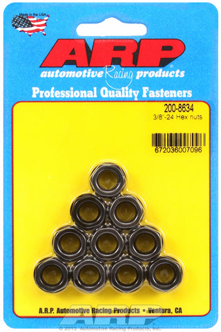 3/8-24 10-Pc Pack Hex Nut