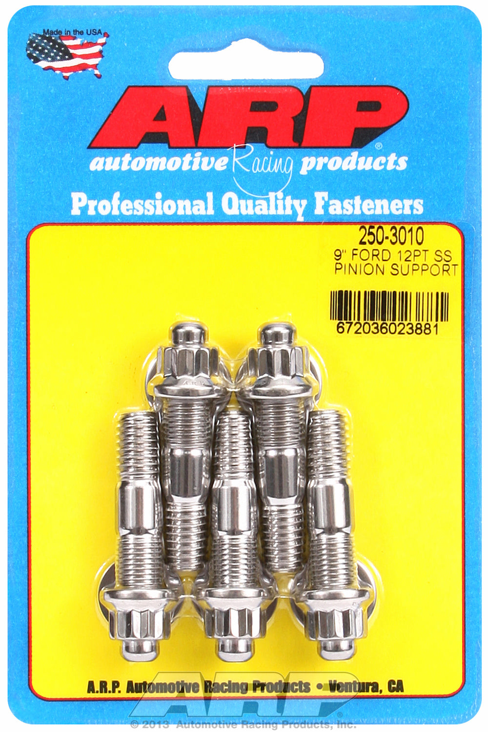 9˝ pinion support stud kit (12 pt, ss) for Ford 2 UHL 3/8-16, 3/8-24 Thread