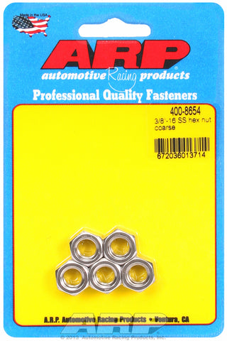 3/8-16 Stainless Hex Course Thread Hex Nut
