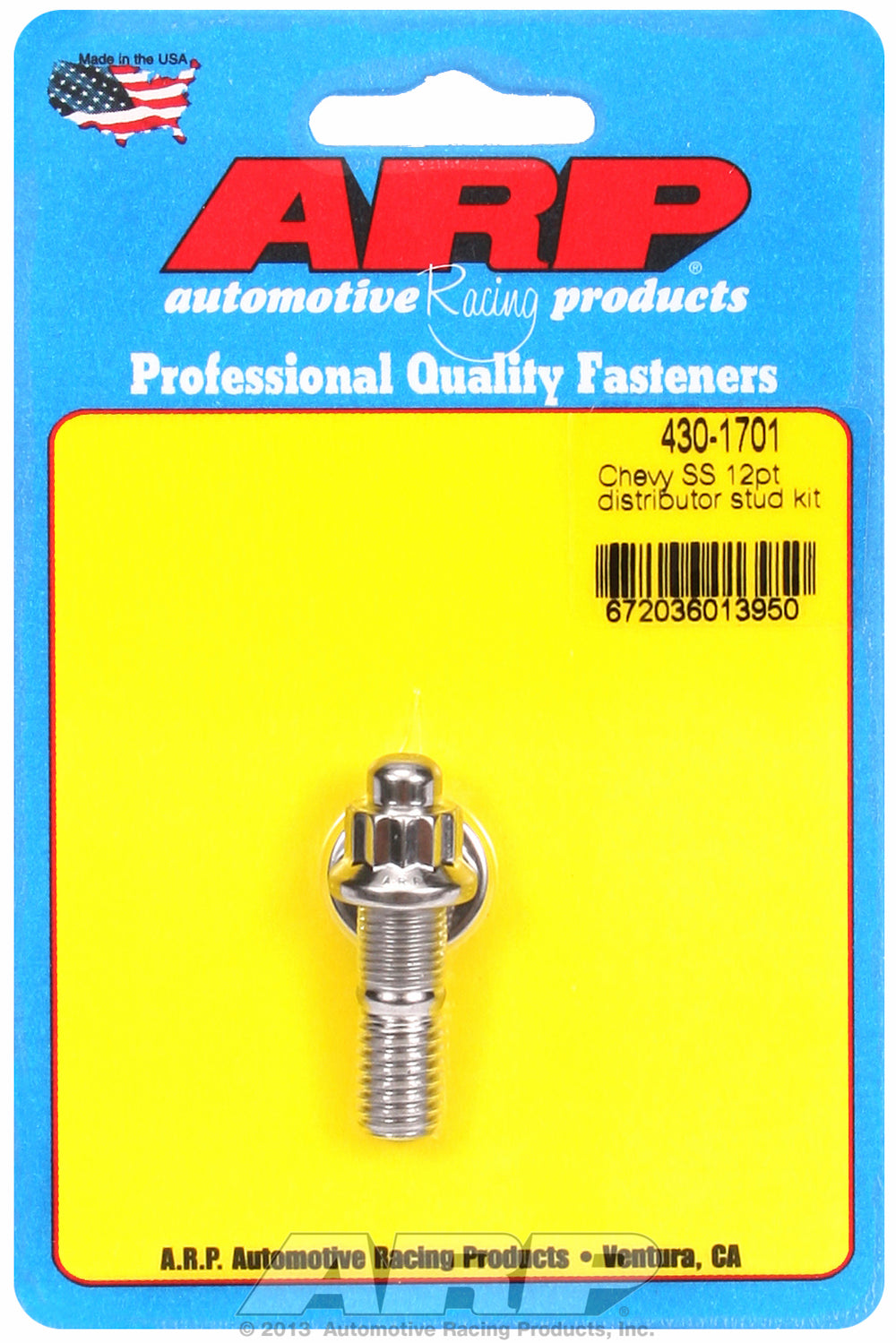 Distributor Stud Kit for Chevrolet Stainless - 12-Pt Head