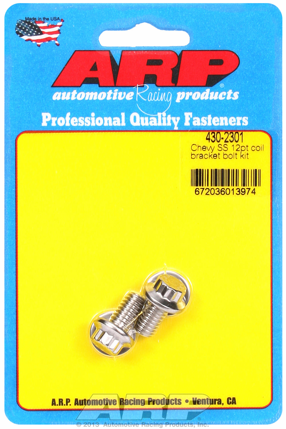 Coil Bracket Bolt Kit for Chevrolet Stainless - 12-Pt Head