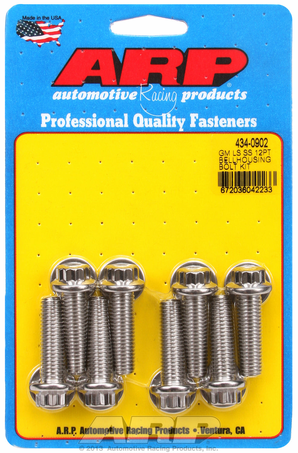 Bellhousing Bolt Kit for Chevrolet Gen III/LS Series small block Stainless 12-Pt Head