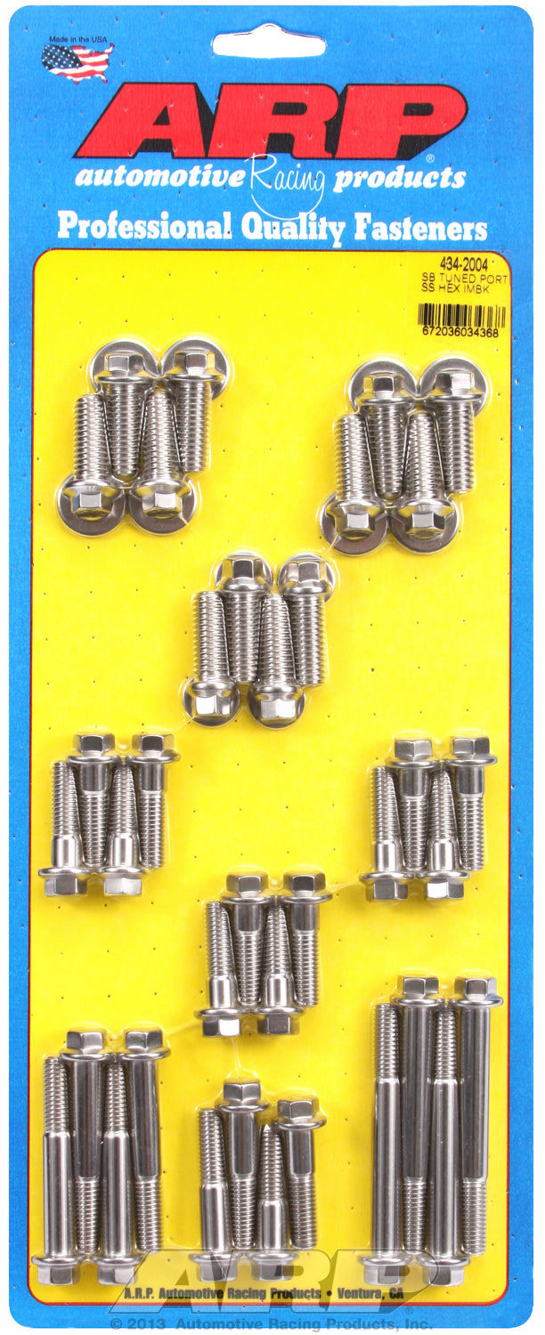 Hex Head Stainless Intake Manifold Bolts for Chevrolet 305-350 Tuned Port