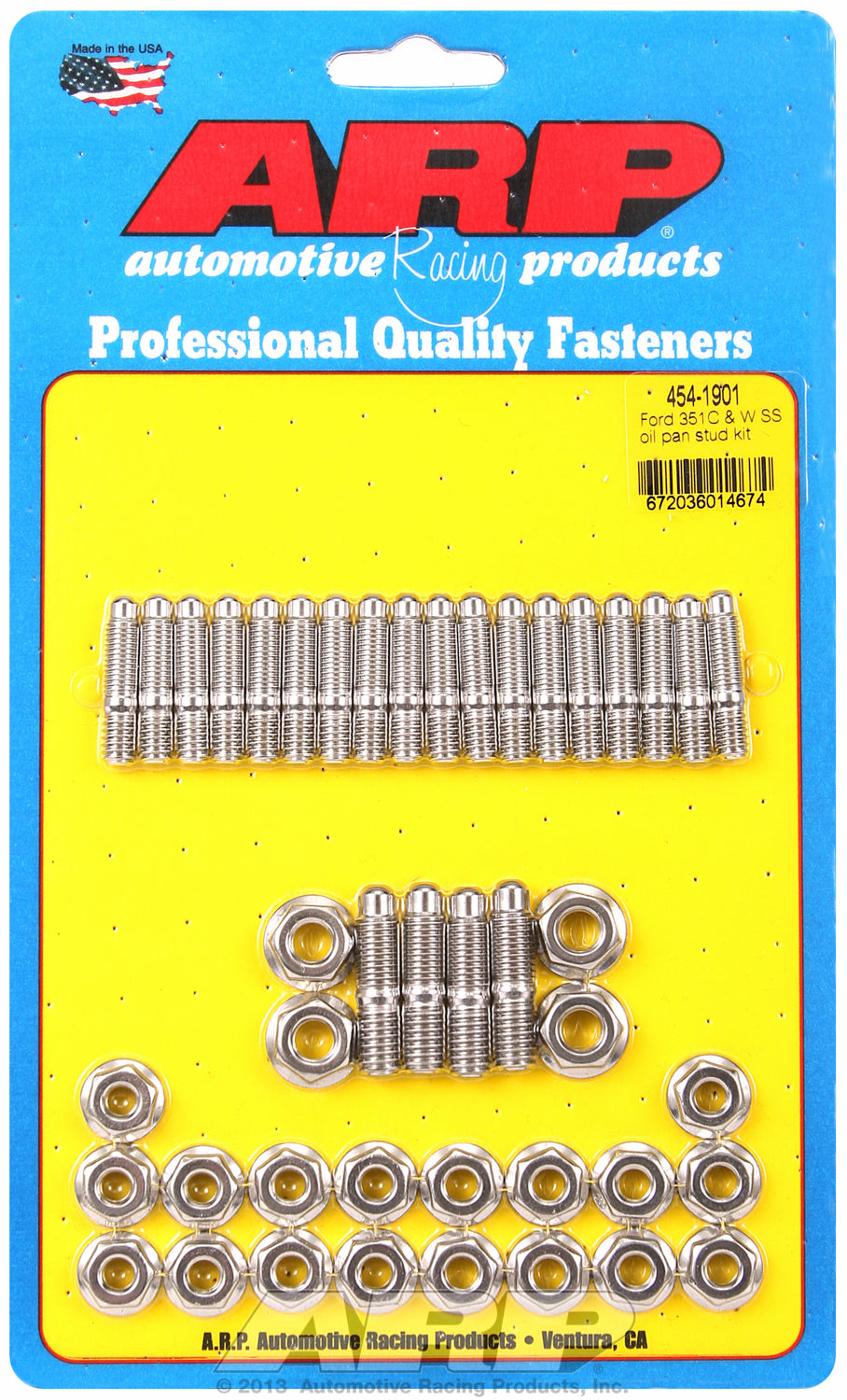 Hex Head Stainless Oil Pan Stud Kit for Ford 289-302-351C & 351W (early model)