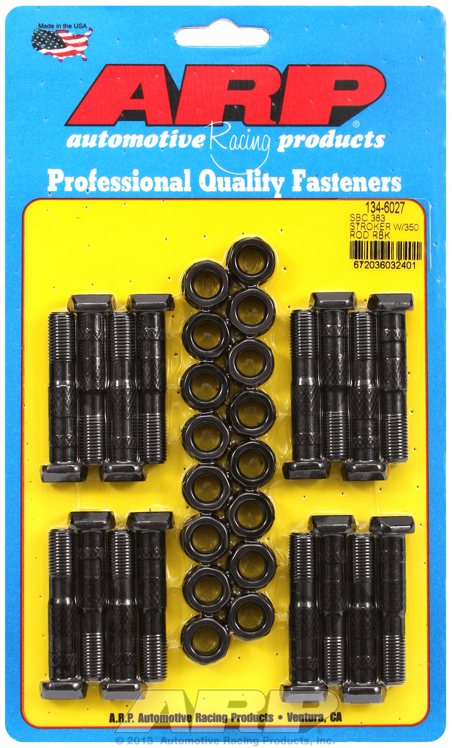Hi-Perf 8740 Complete Rod Bolt Kit for Chevrolet 383 Stroker w/ 350 rod (extra head clearance)