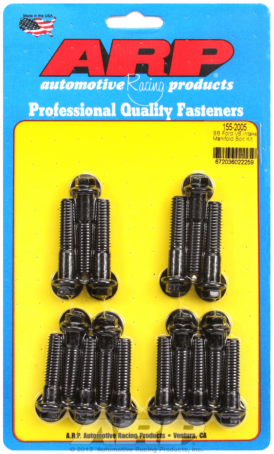 Hex Head Black Oxide Intake Manifold Bolts for Ford 429-460 cid