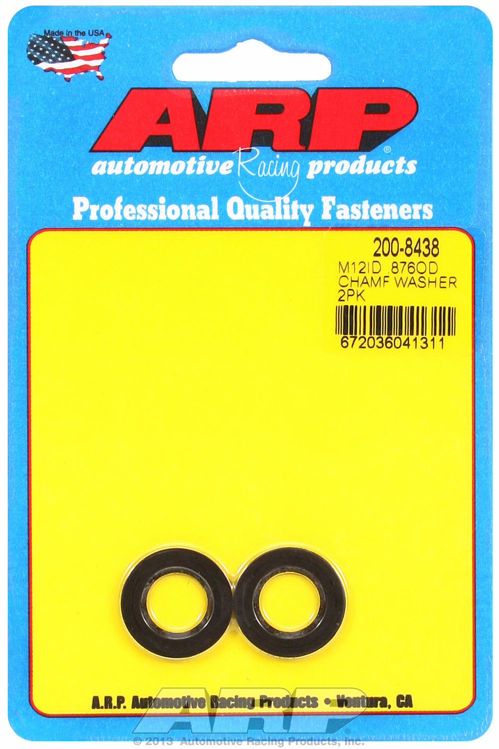 Black Oxide 2-PC Pack Metric Special Purpose Washers w/ Chamfer