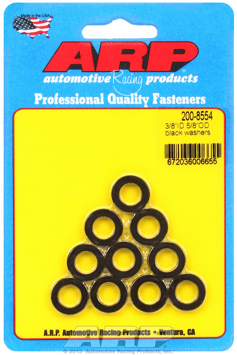 Black Oxide 10-PC Pack SAE Special Purpose Washers