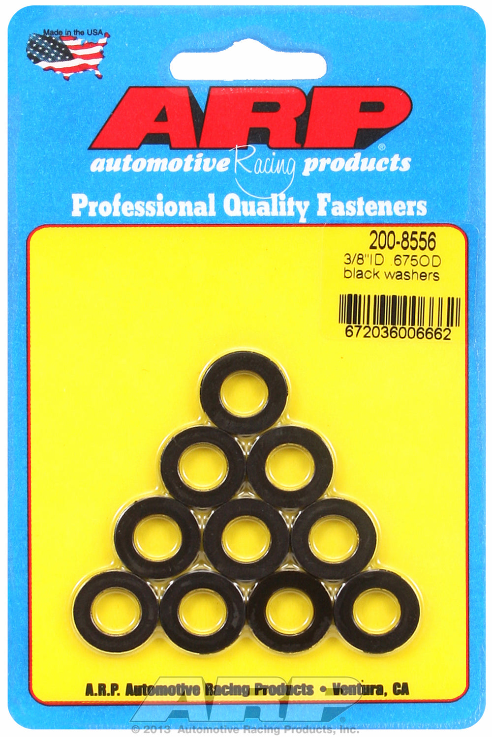 Black Oxide 10-PC Pack SAE Special Purpose Washers