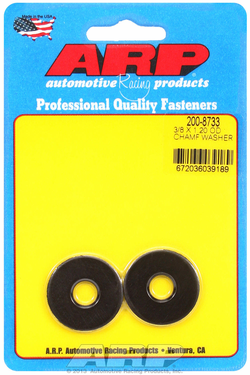 Black Oxide 2-PC PackSAE Special Purpose Washers w/ Chamfer
