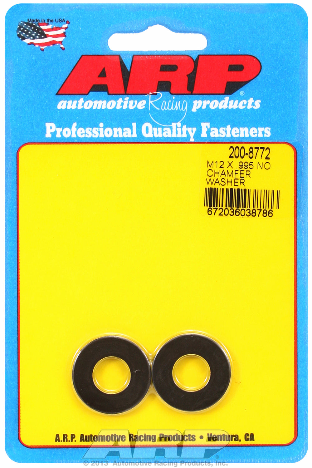 Black Oxide 2-PC Pack Metric Special Purpose Washers