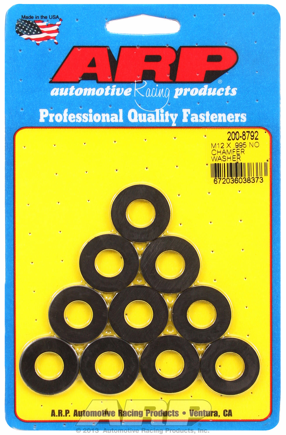 Black Oxide 10-PC Pack Metric Special Purpose Washers