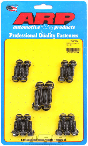 Hex Head Black Oxide Oil Pan Bolt Kit for Ford 302-351W (late model with side rails)