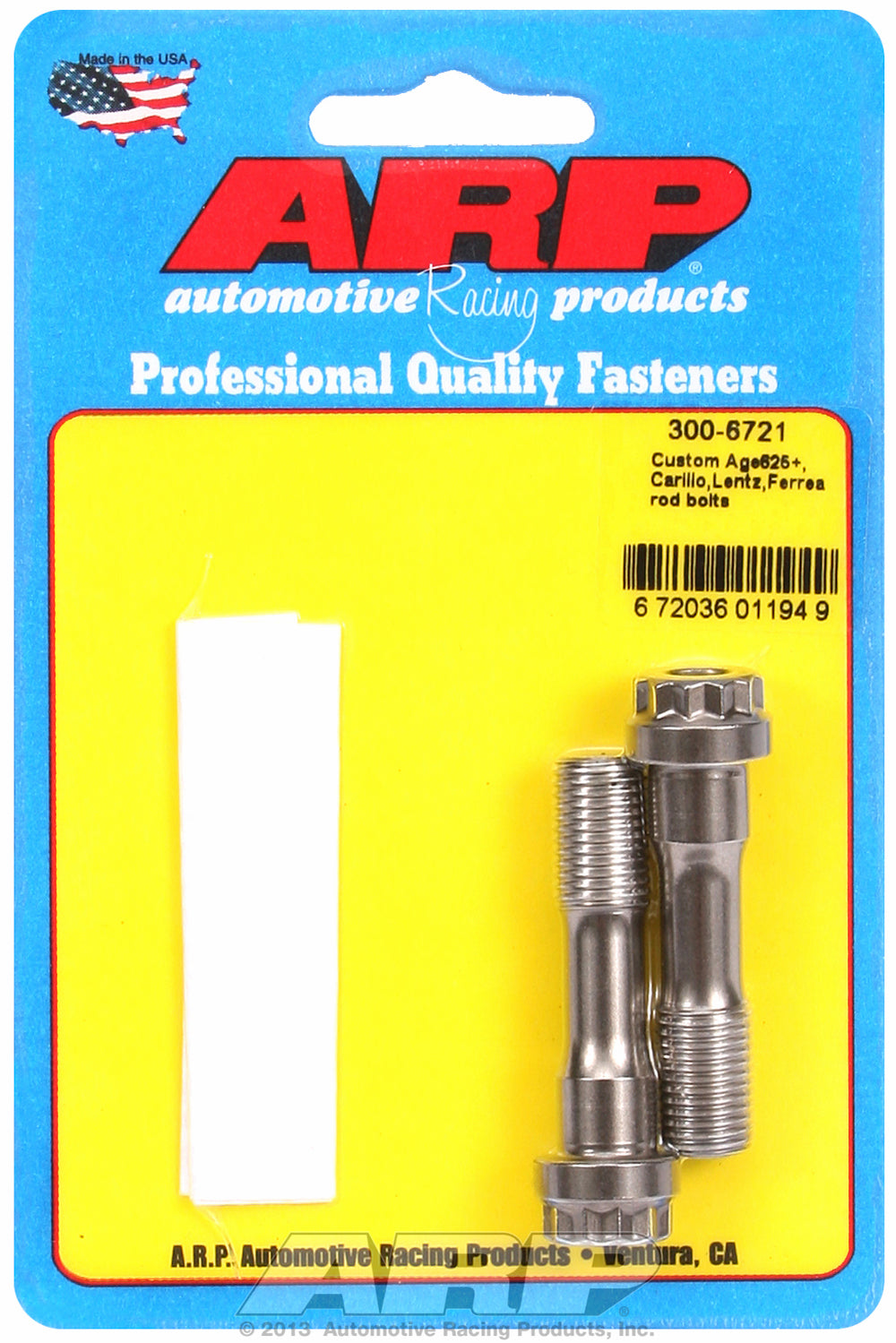 Custom Age 625+ General Replacement Rod Bolt Kit 2-pc