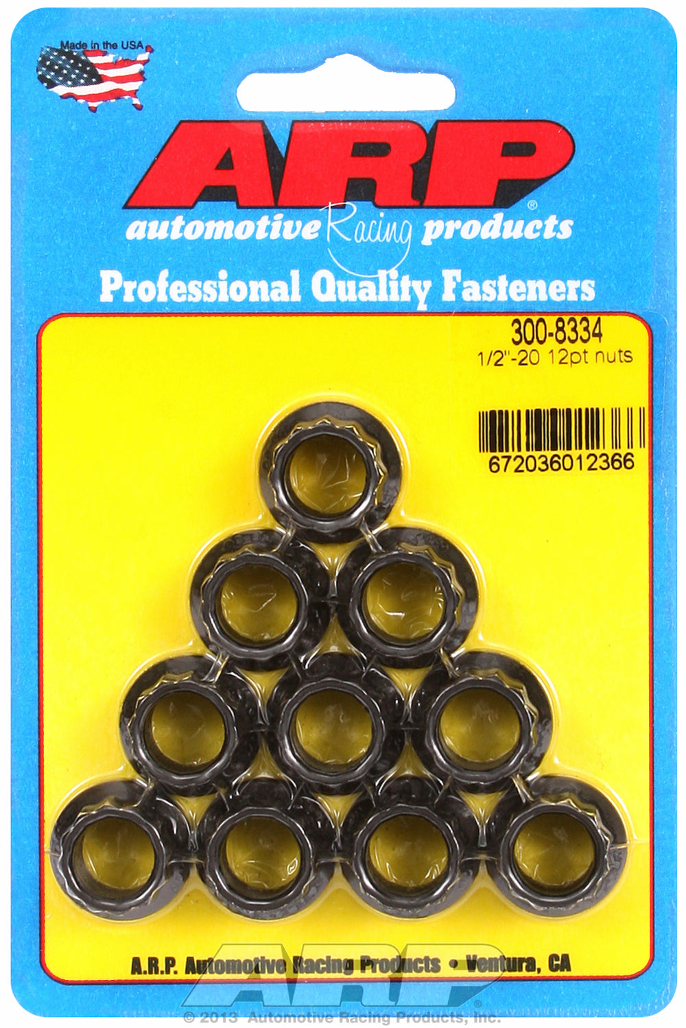 1/2in  8740 Black Oxide 12-pt Nut Kit