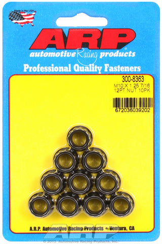 M10  8740 Black Oxide 12-pt Nut Kit