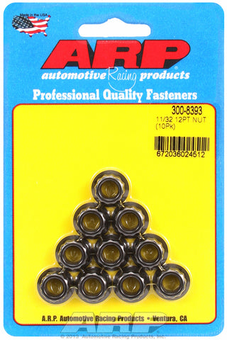 11/32in  8740 Black Oxide 12-pt Nut Kit