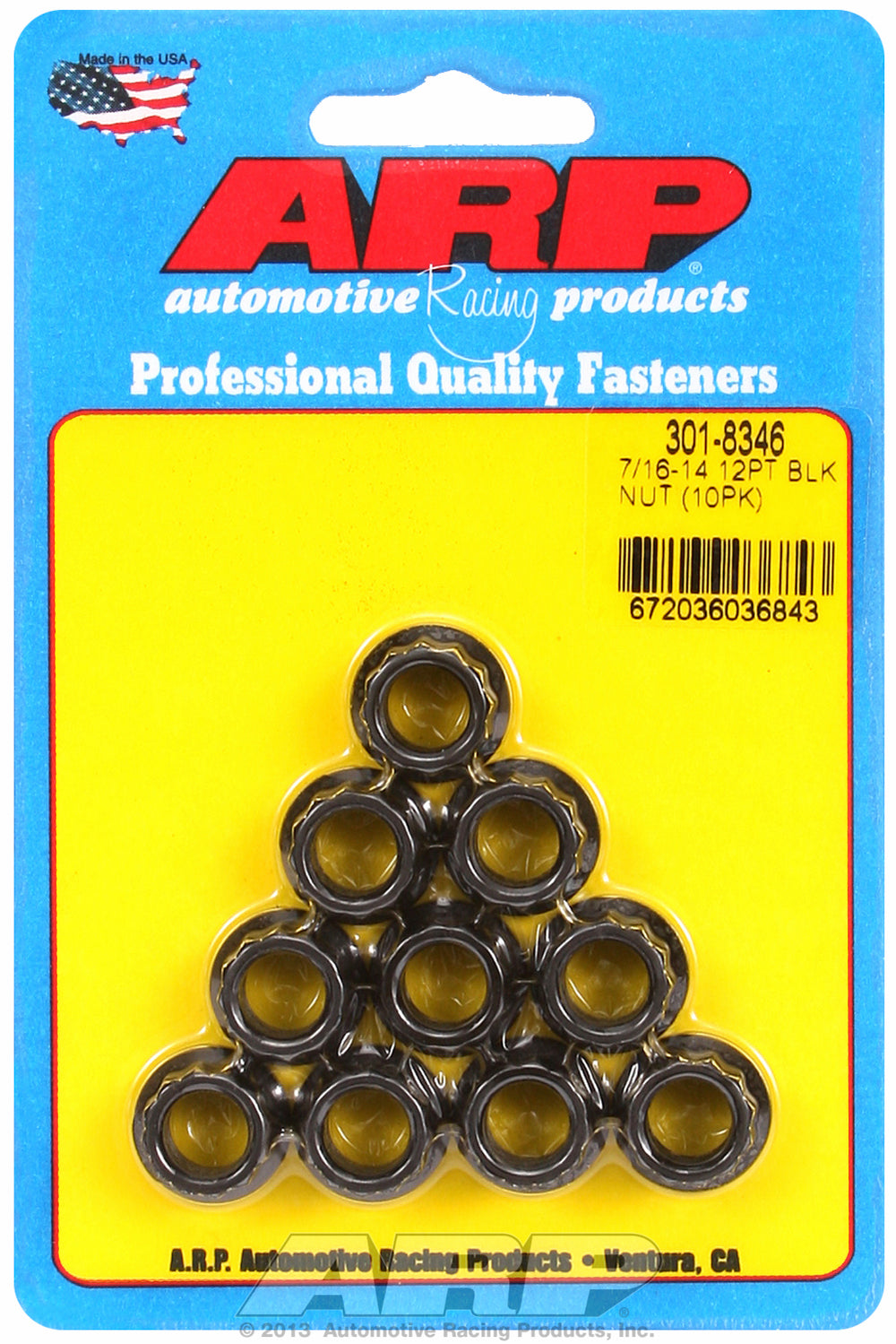 7/16in  8740 Black Oxide 12-pt Nut Kit