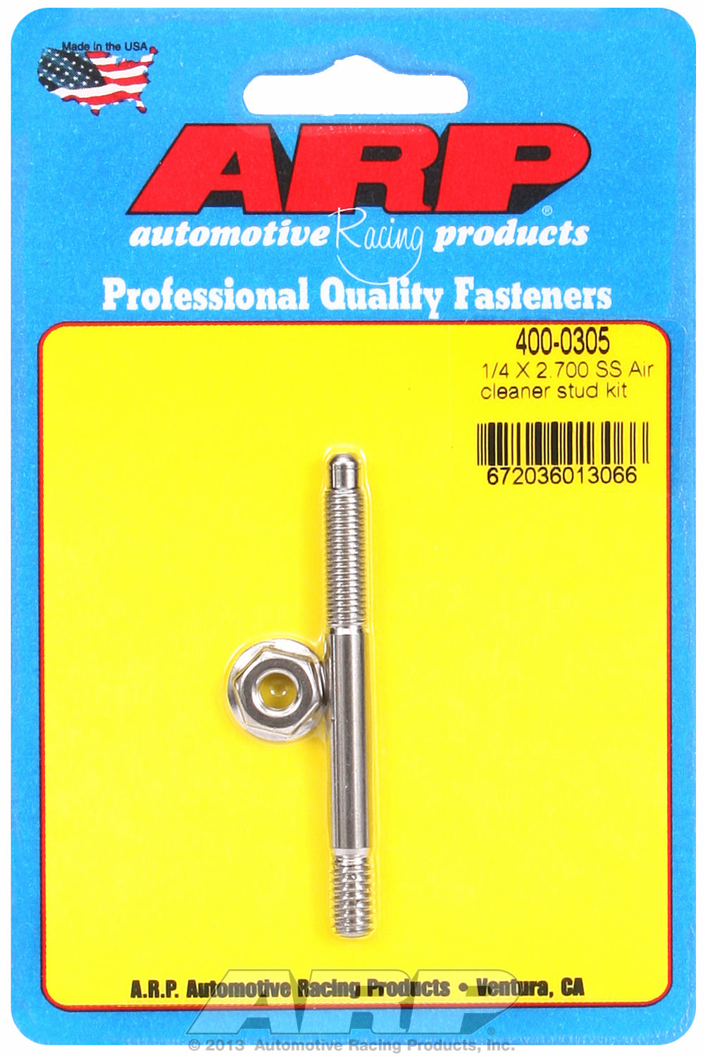ARP Air Cleaner Stud Kit 1/4 x 2.700
