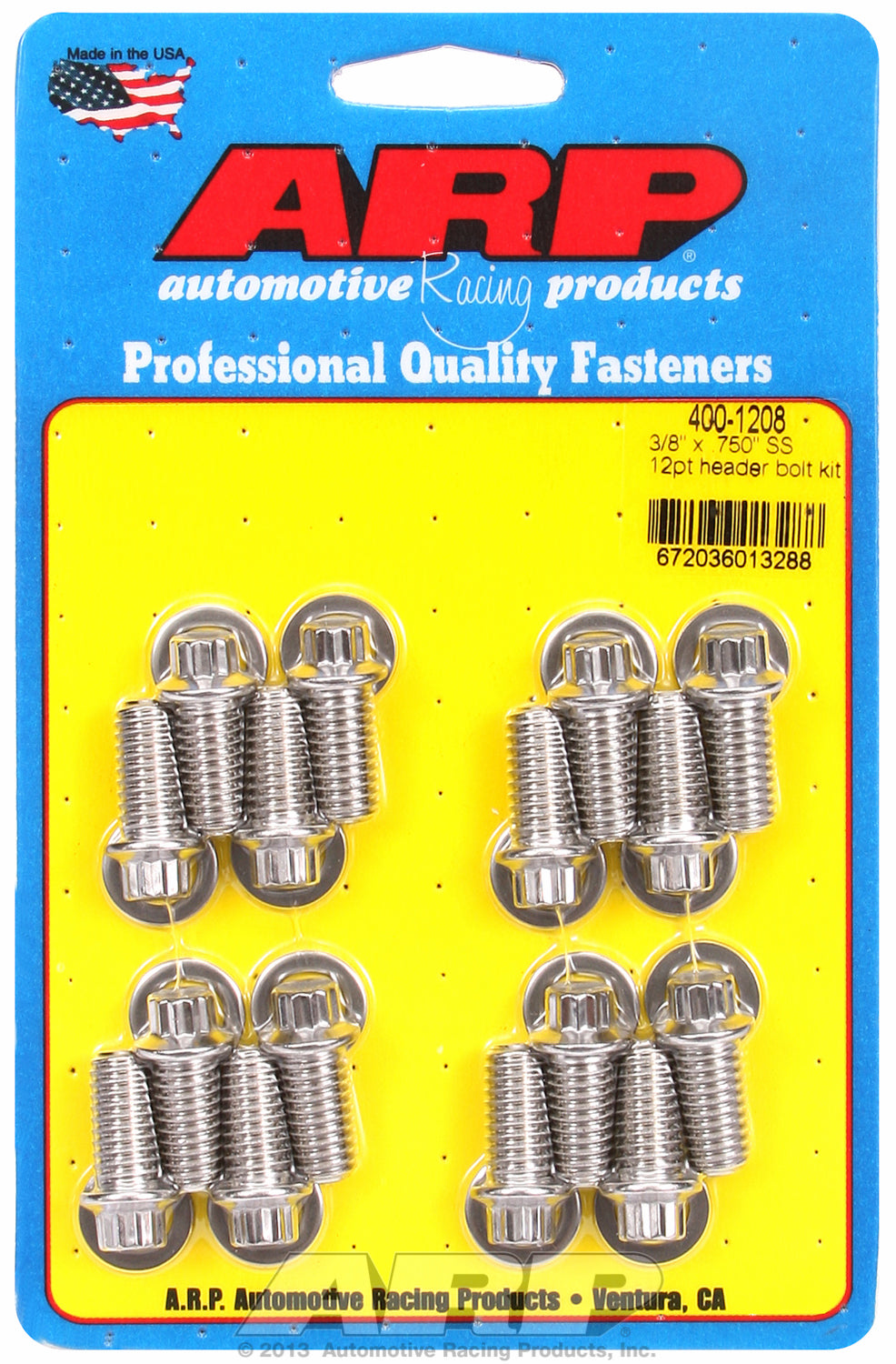 Header Bolt Kit For Universal Bolt kit, 5/16˝ wrench Stainless 12-Pt Head