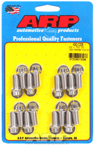 Header Bolt Kit For Universal Bolt kit, 5/16˝ wrench Stainless 12-Pt Head