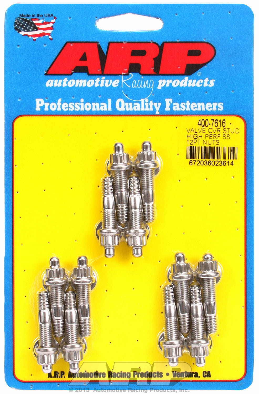 Valve Cover Stud Kit for Cast Aluminum Covers Stud kit Stainless - 12-pt Head