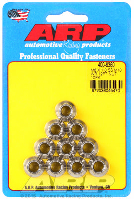 M8in  ARP Polished Stainless Steel 12-pt Nut Kit