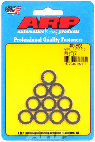 M10ID .630OD SS chamfer washers