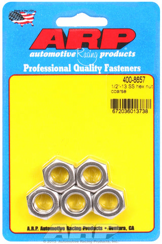 1/2-13 Stainless Hex Course Thread Hex Nut
