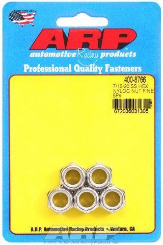 7/16-20 Stainless Nyloc Fine Thread Hex Nut