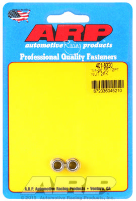 1/4in  ARP Polished Stainless Steel 12-pt Nut Kit