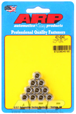 1/4in  ARP Polished Stainless Steel 12-pt Nut Kit