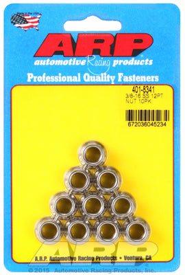 3/8in  ARP Polished Stainless Steel 12-pt Nut Kit