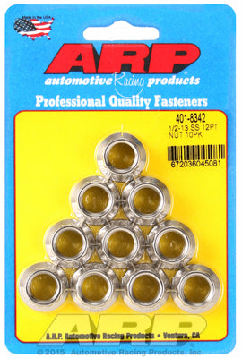 1/2in  ARP Polished Stainless Steel 12-pt Nut Kit