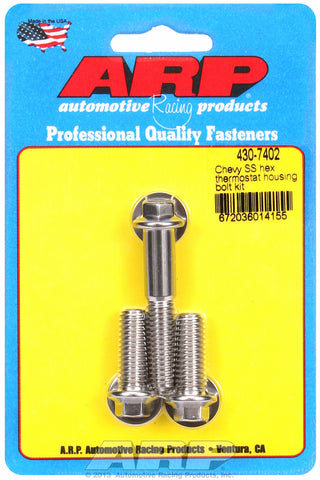 Thermostat Housing Bolt Kit for Chrevrolet (3 pc) Stainless - Hex Head