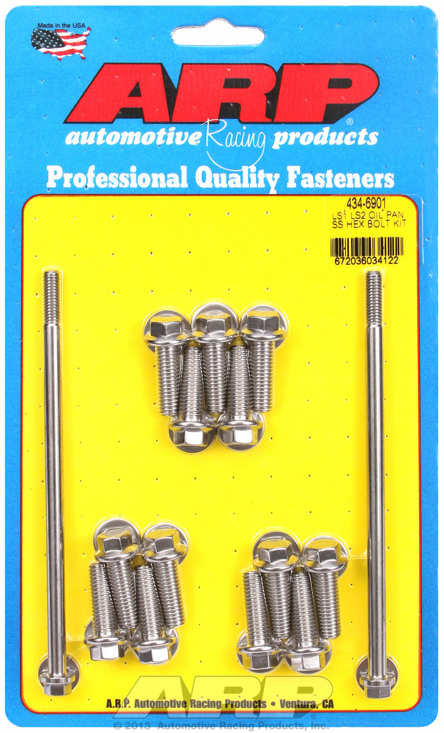 Hex Head Stainless Oil Pan Bolt Kit for Chevrolet Gen III/IV LS Series small block