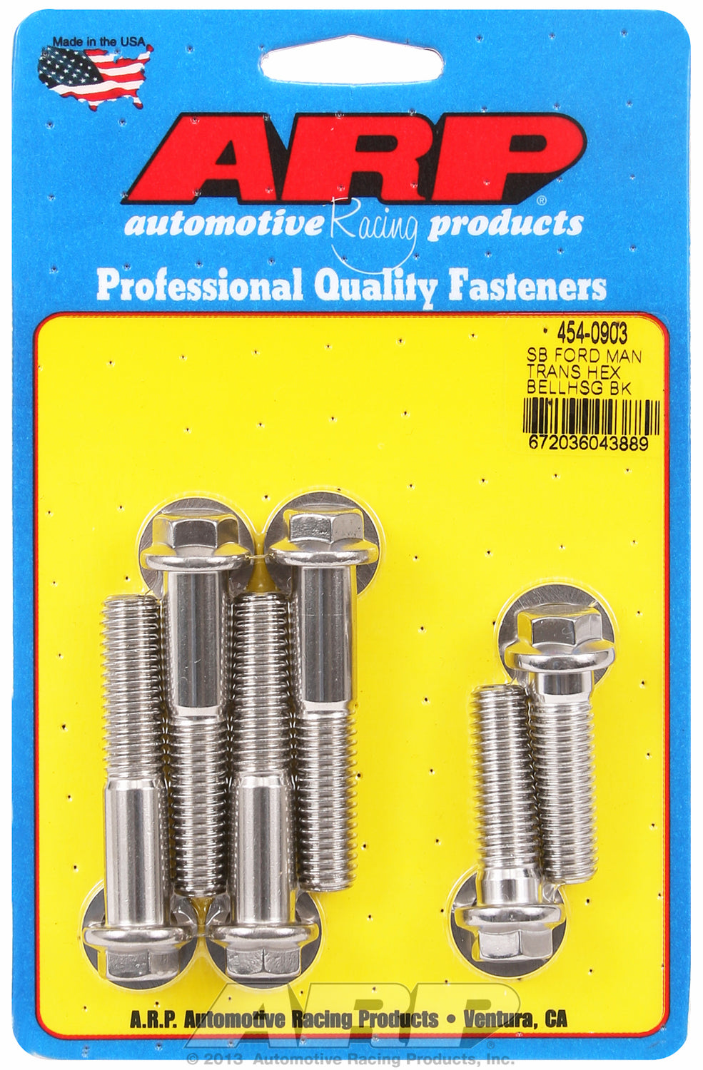 Bellhousing Bolt Kit for Ford 289-302-351W small block - Manual Transmission Stainless Hex Head
