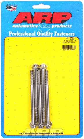 1/4-20 x 3.750 12pt SS bolts