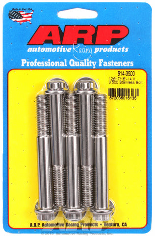 7/16-14 X 3.500 12pt 1/2 wrenching SS bolts