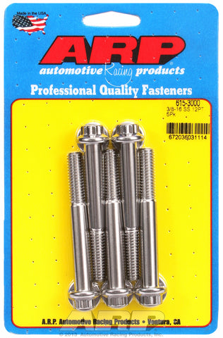 3/8-16 x 3.000 12pt 7/16 wrenching SS bolts