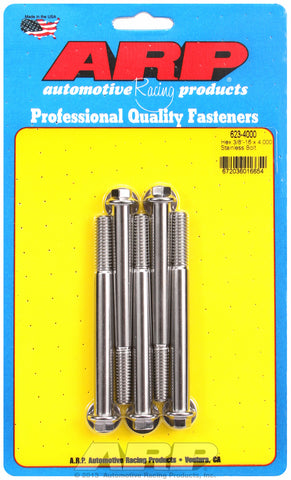 3/8-16 x 4.000 hex SS bolts