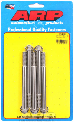 3/8-16 x 4.500 hex SS bolts
