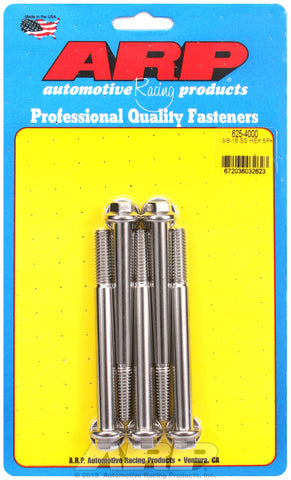 3/8-16 x 4.000 hex 7/16 wrenching SS bolts