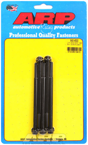 1/4-20 x 4.500 12pt black oxide bolts