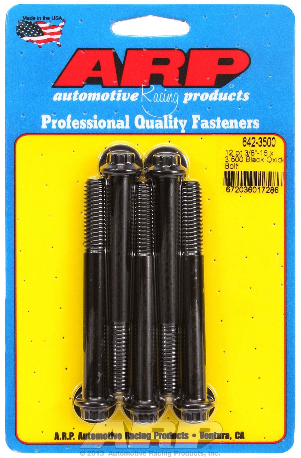 3/8-16 x 3.500 12pt black oxide bolts