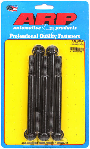 7/16-14 x 5.000 12pt black oxide bolts