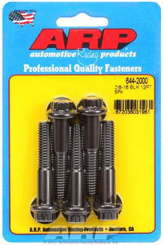 3/8-16 x 2.000 12pt 7/16 wrenching black oxide bolts