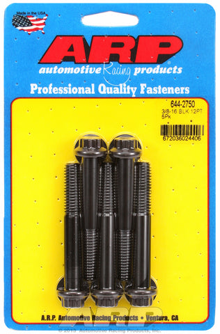 3/8-16 x 2.750 12pt 7/16 wrenching black oxide bolts