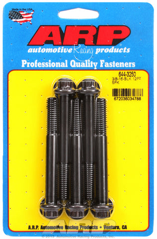 3/8-16 x 3.250 12pt 7/16 wrenching black oxide bolts