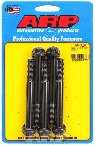 3/8-16 x 3.500 12pt 7/16 wrenching black oxide bolts